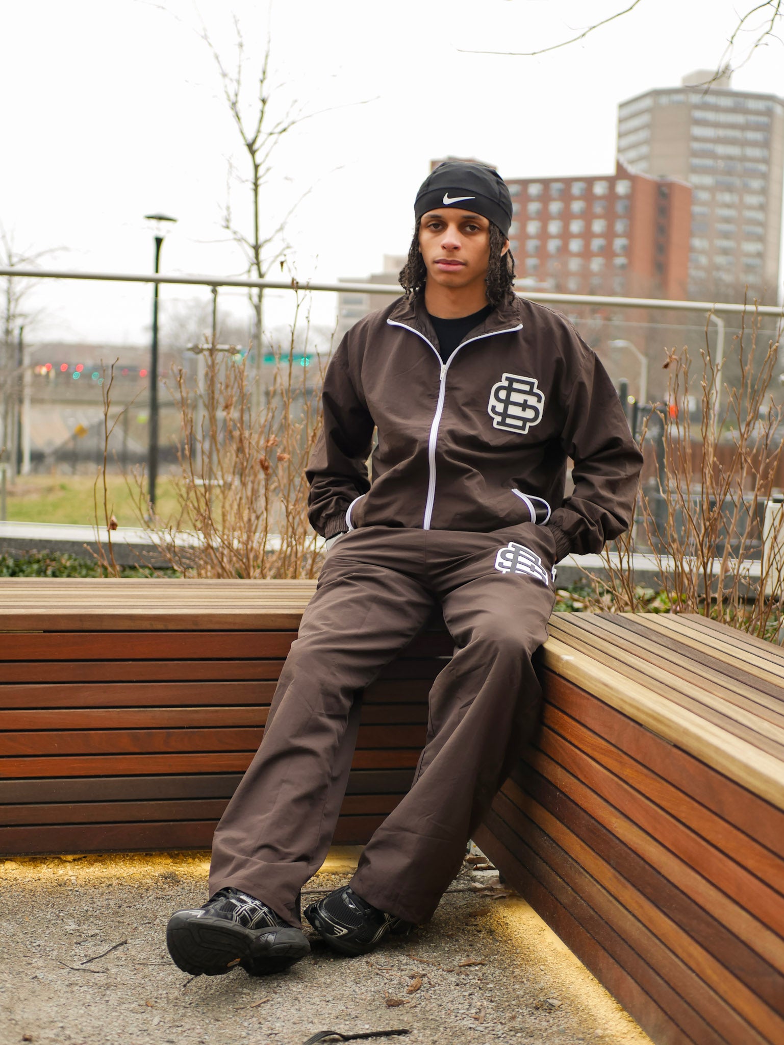 Brown Windbreaker Set