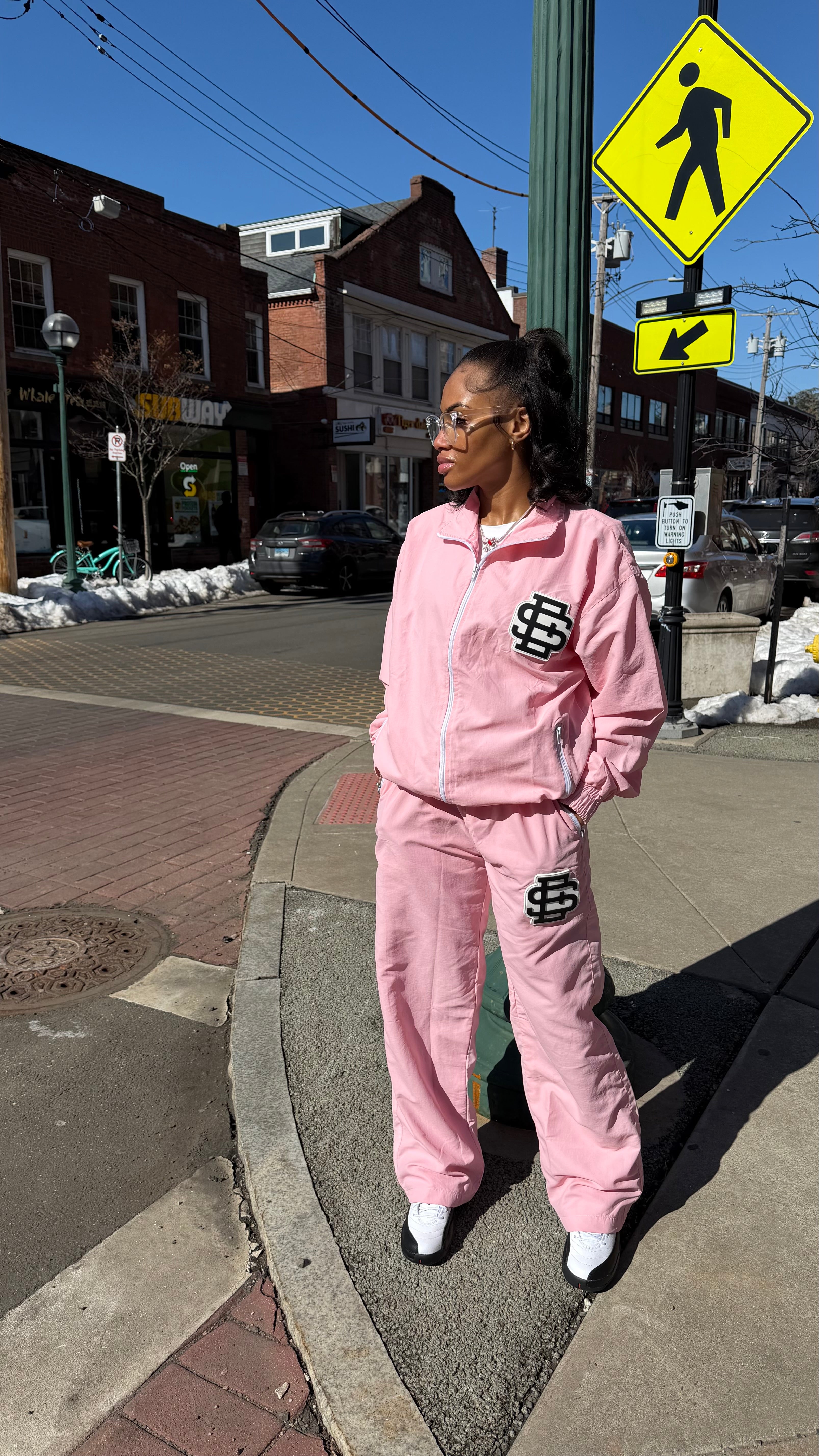 Pink Windbreaker Set