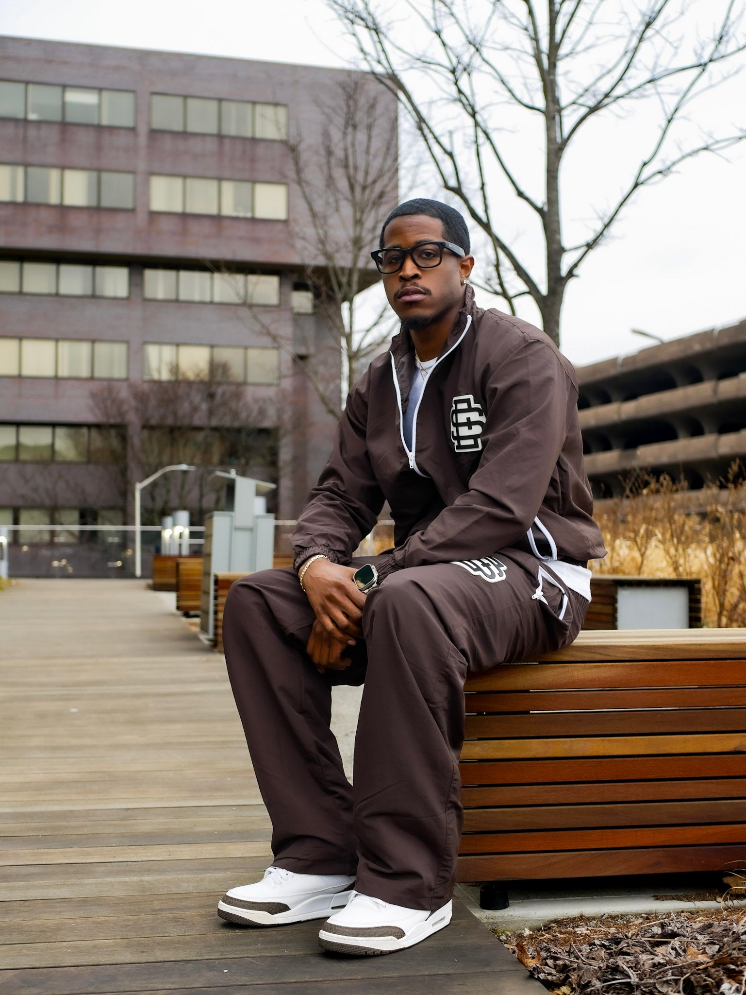 Brown Windbreaker Set