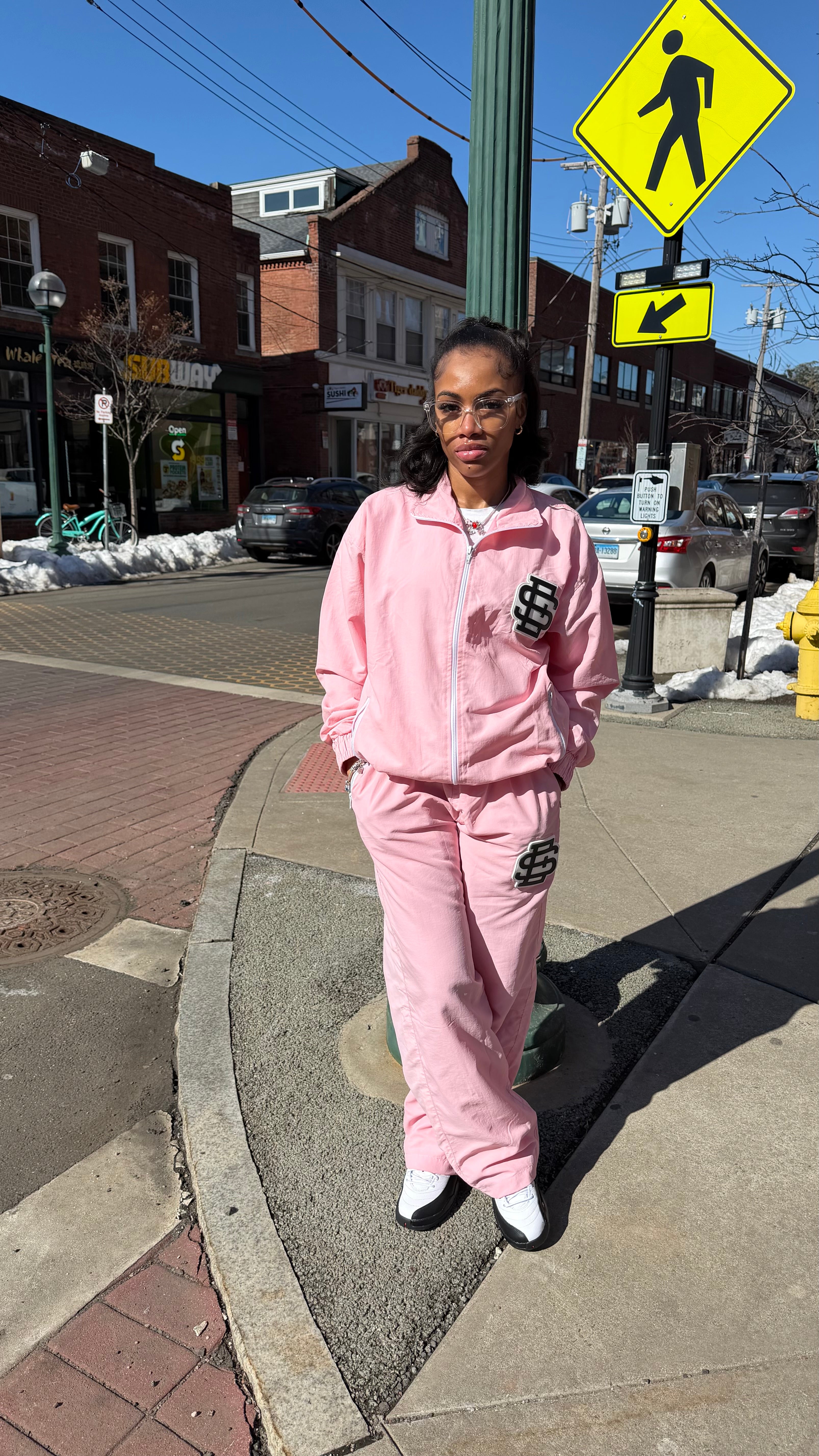 Pink Windbreaker Set