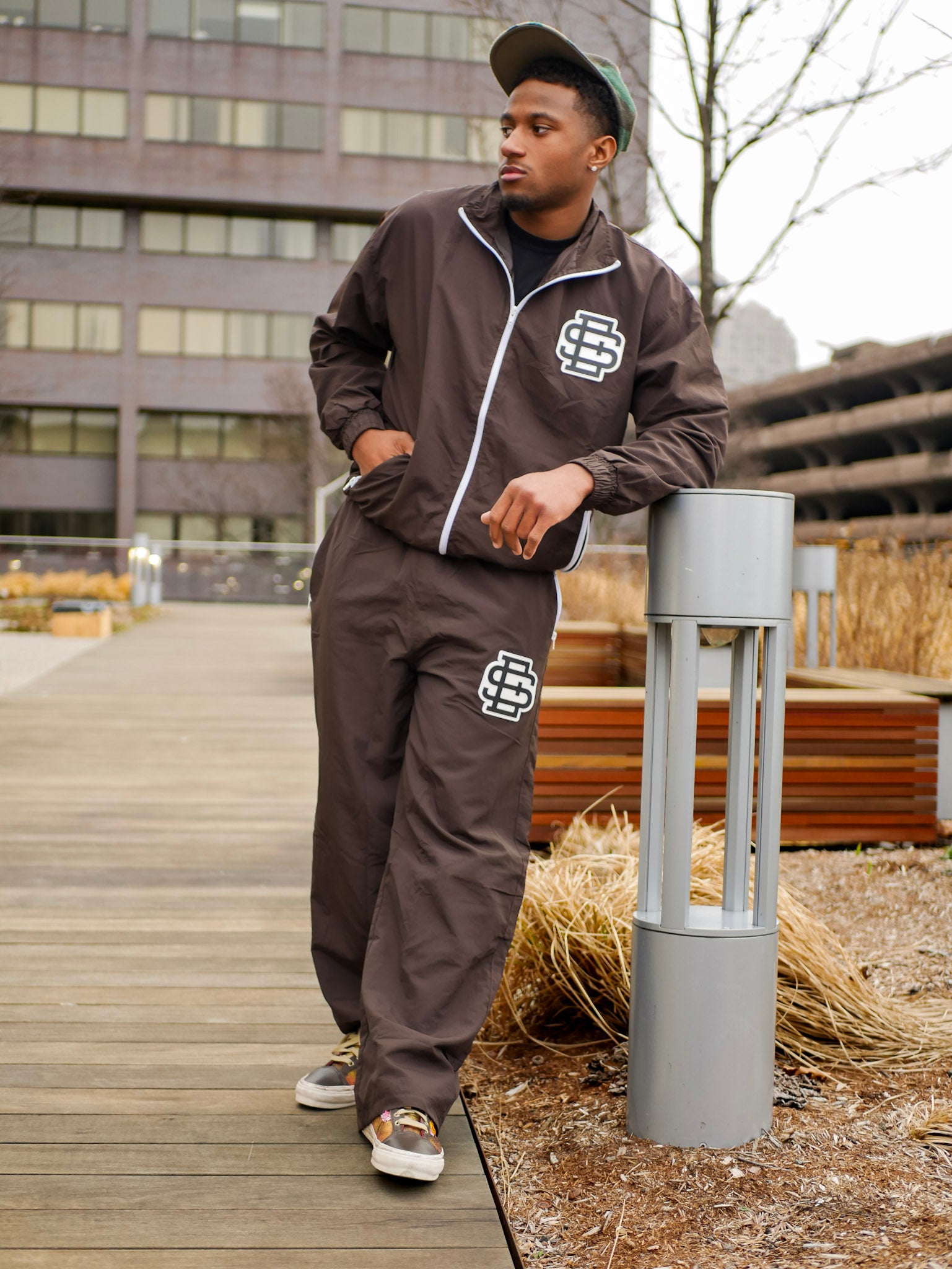 Brown Windbreaker Set