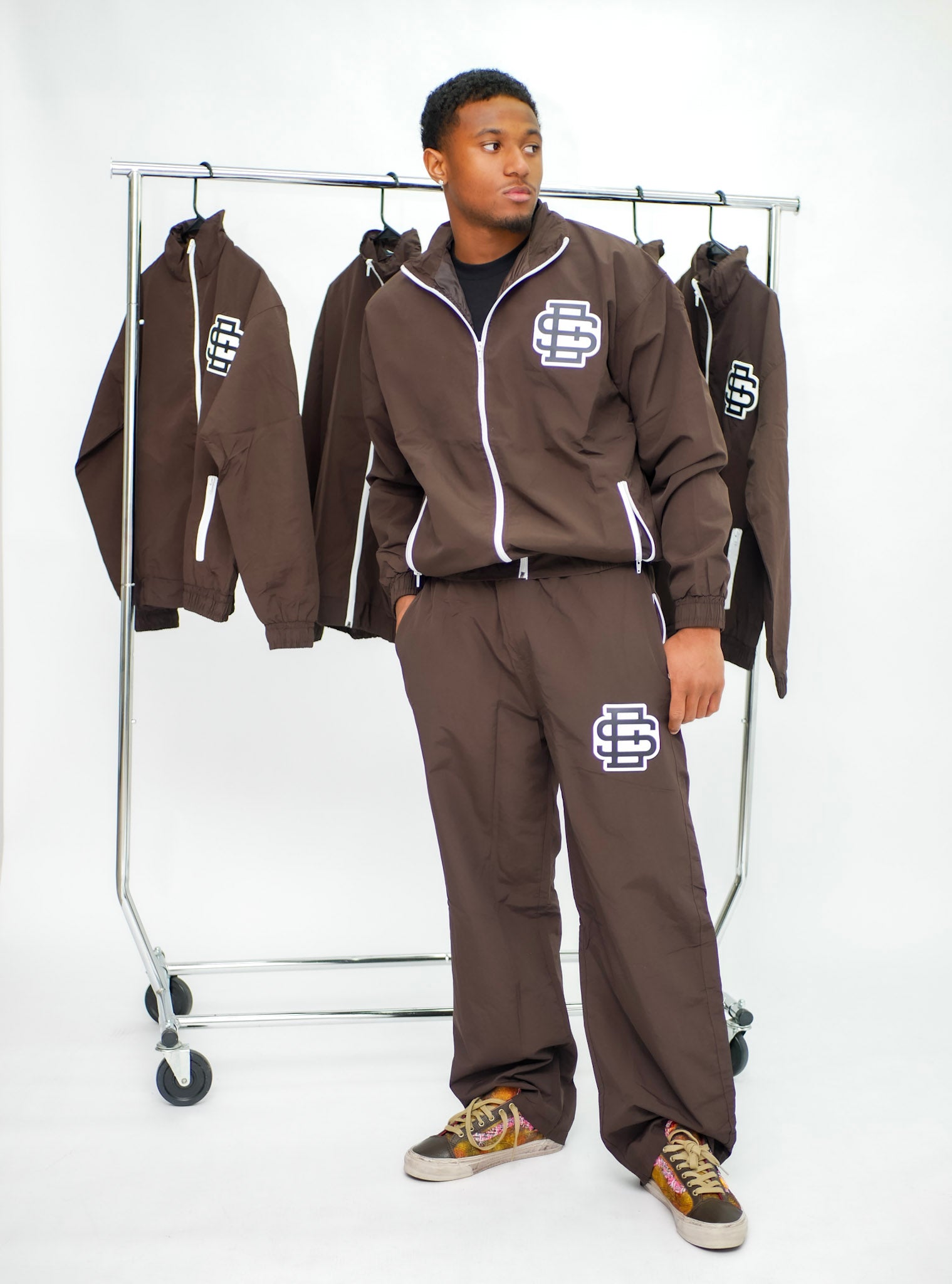 Brown Windbreaker Jacket